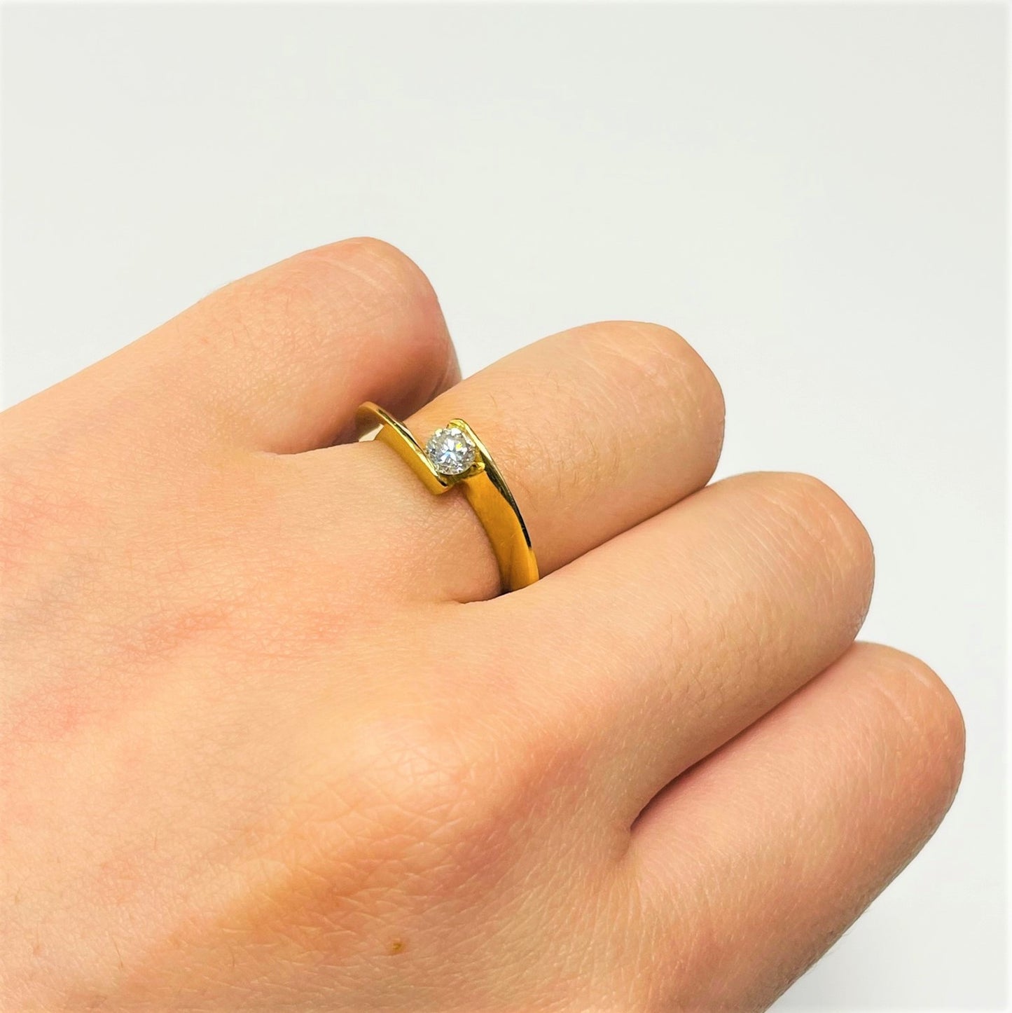 Bague Solitaire Diamant 0.23cts Or jaune