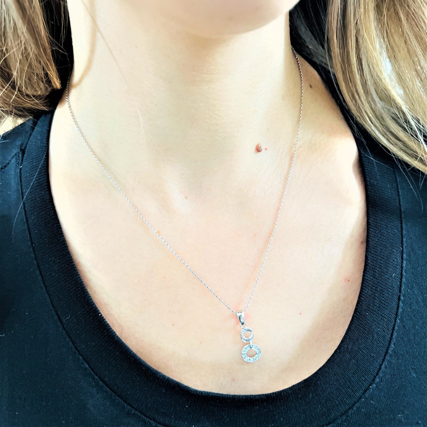 Collier Pendentif Or blanc