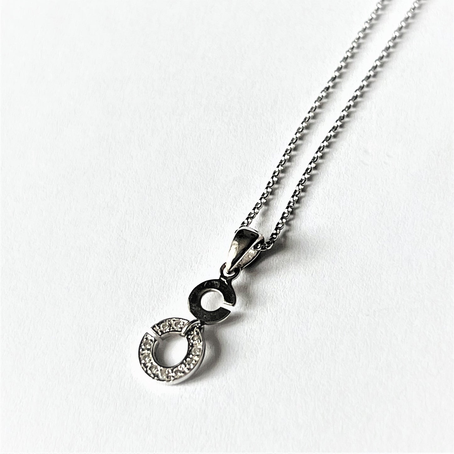 Collier Pendentif Or blanc