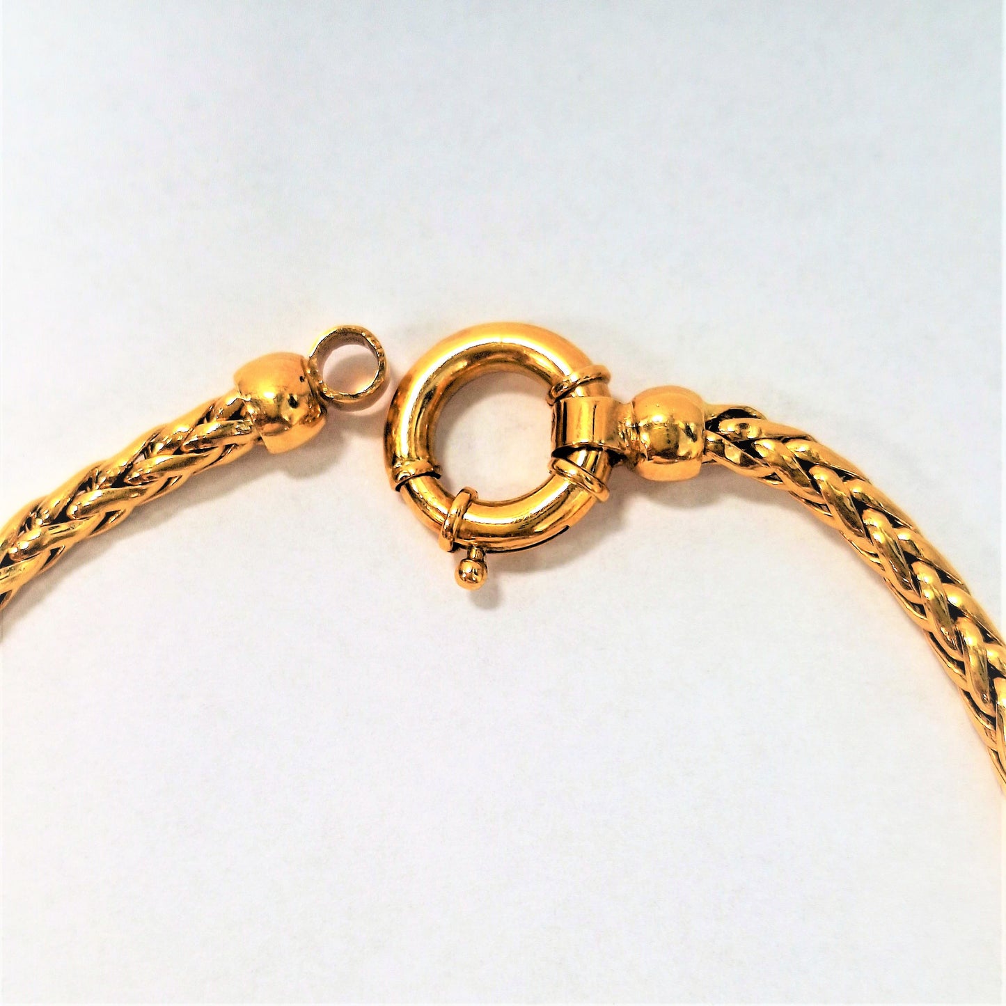 Collier maille Palmier Perle Or jaune
