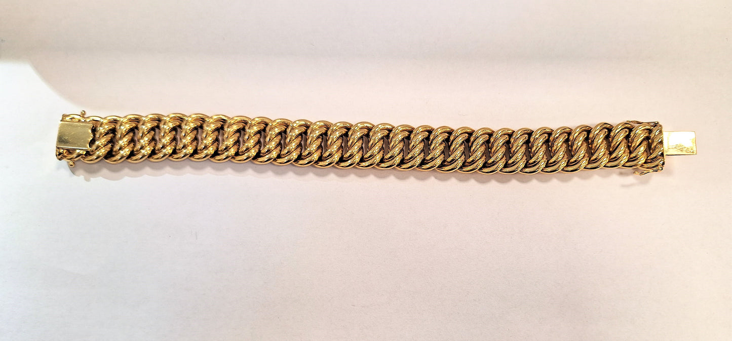 Bracelet maille Américaine Or jaune