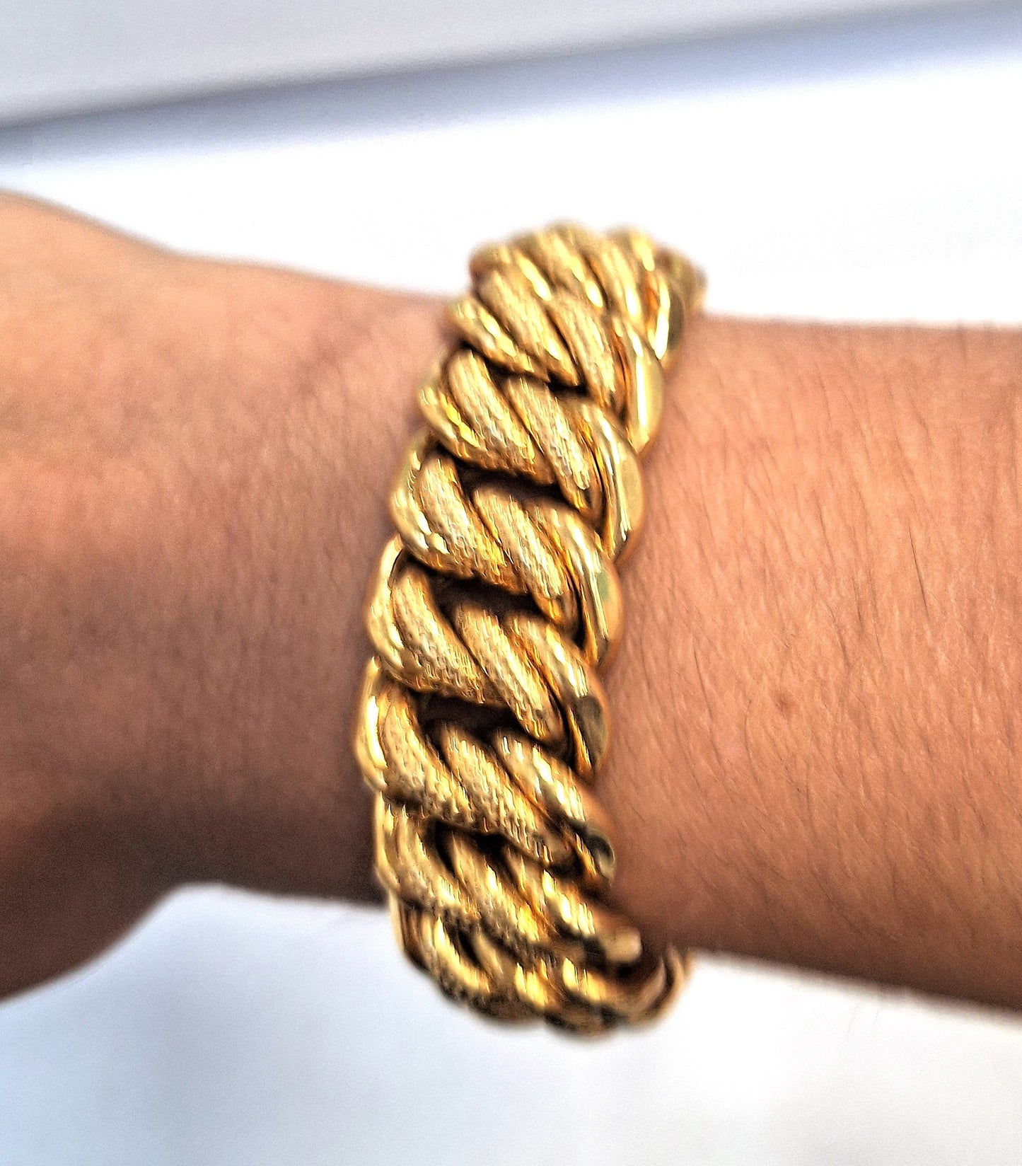 Bracelet maille Américaine Or jaune
