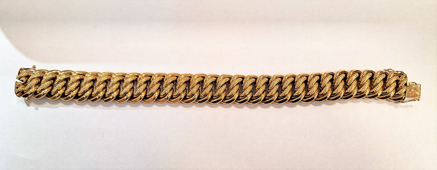 Bracelet maille Américaine Or jaune
