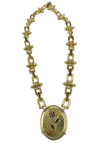 Collier Grosse Maille Avec Camée