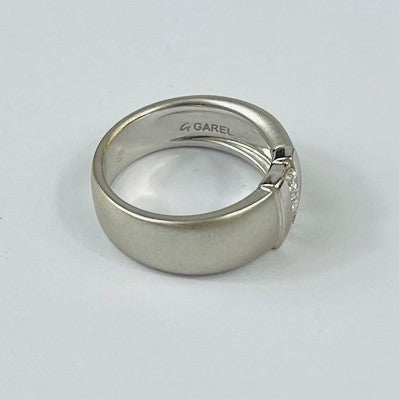 Bague Garel avec 3 Diamants Or blanc T54