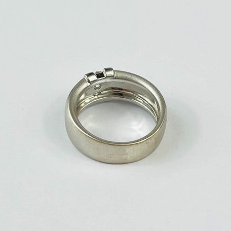 Bague Garel avec 3 Diamants Or blanc T54