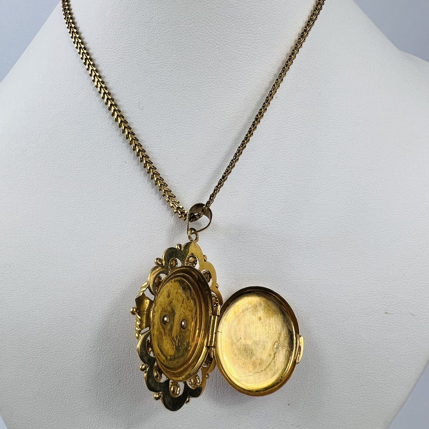 Pendentif Cassolette Or Jaune 18K avec Perle de Culture