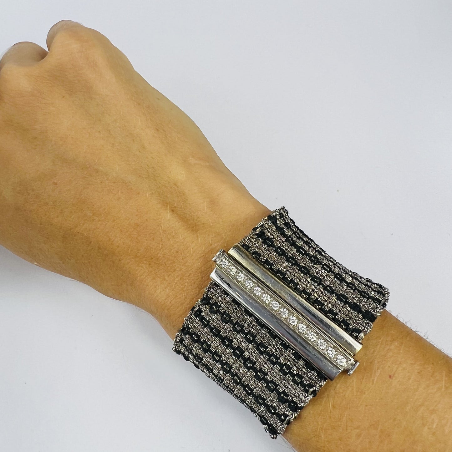 Bracelet Manchette avec Diamants