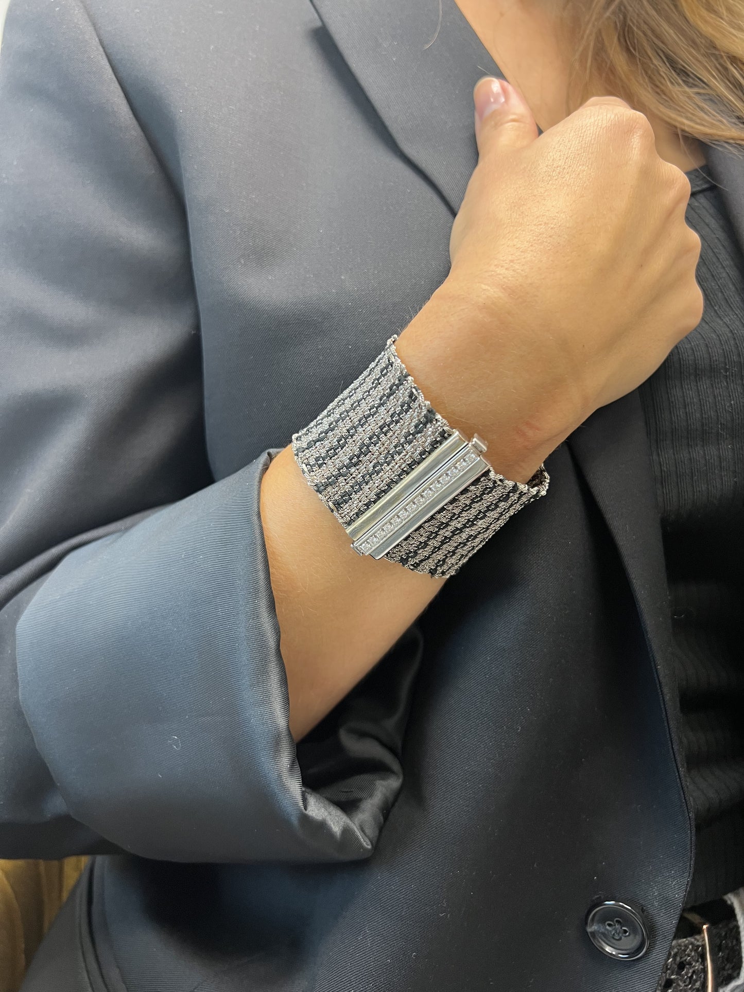 Bracelet Manchette avec Diamants