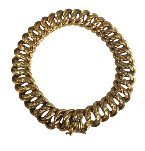 Bracelet Maillon Américain Or Jaune 18K