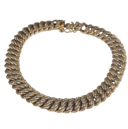 Bracelet Maillon Américain en Or Jaune 18K 20cm
