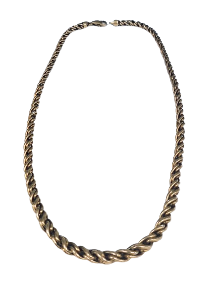 Collier Princesse en Or Jaune 18K Torsadé 44,5cm