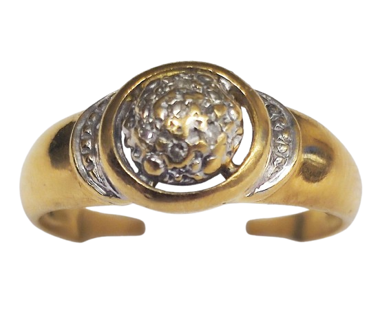 Superbe Bague Or jaune 18K 7 Diamants