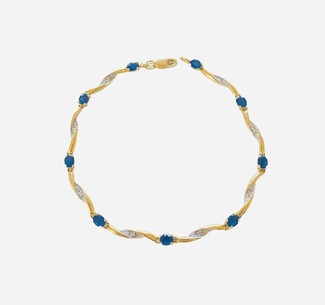 Bracelet Diamants et Saphirs