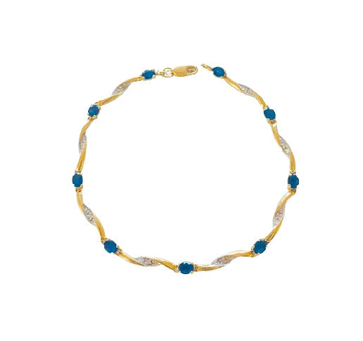 Bracelet Diamants et Saphirs
