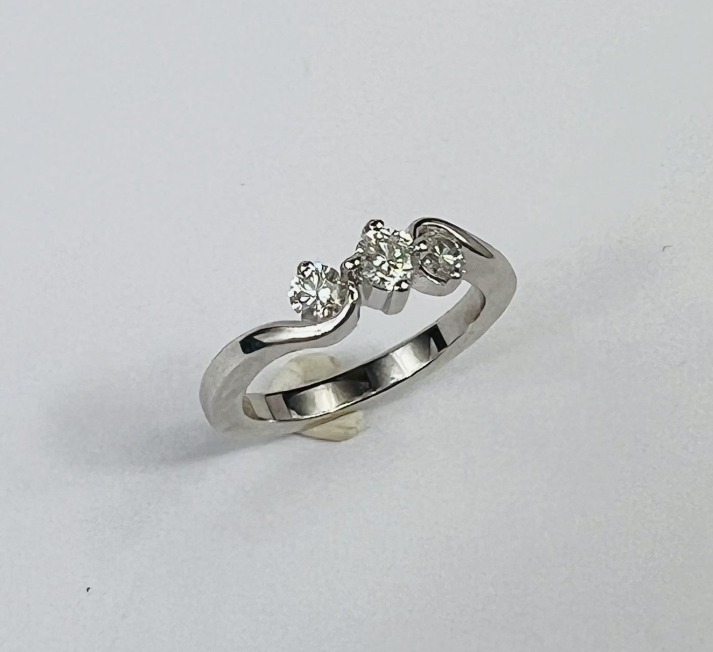 Bague Or Gris avec Diamant