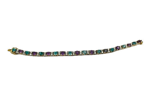 Bracelet Rivière Améthyste Diamants