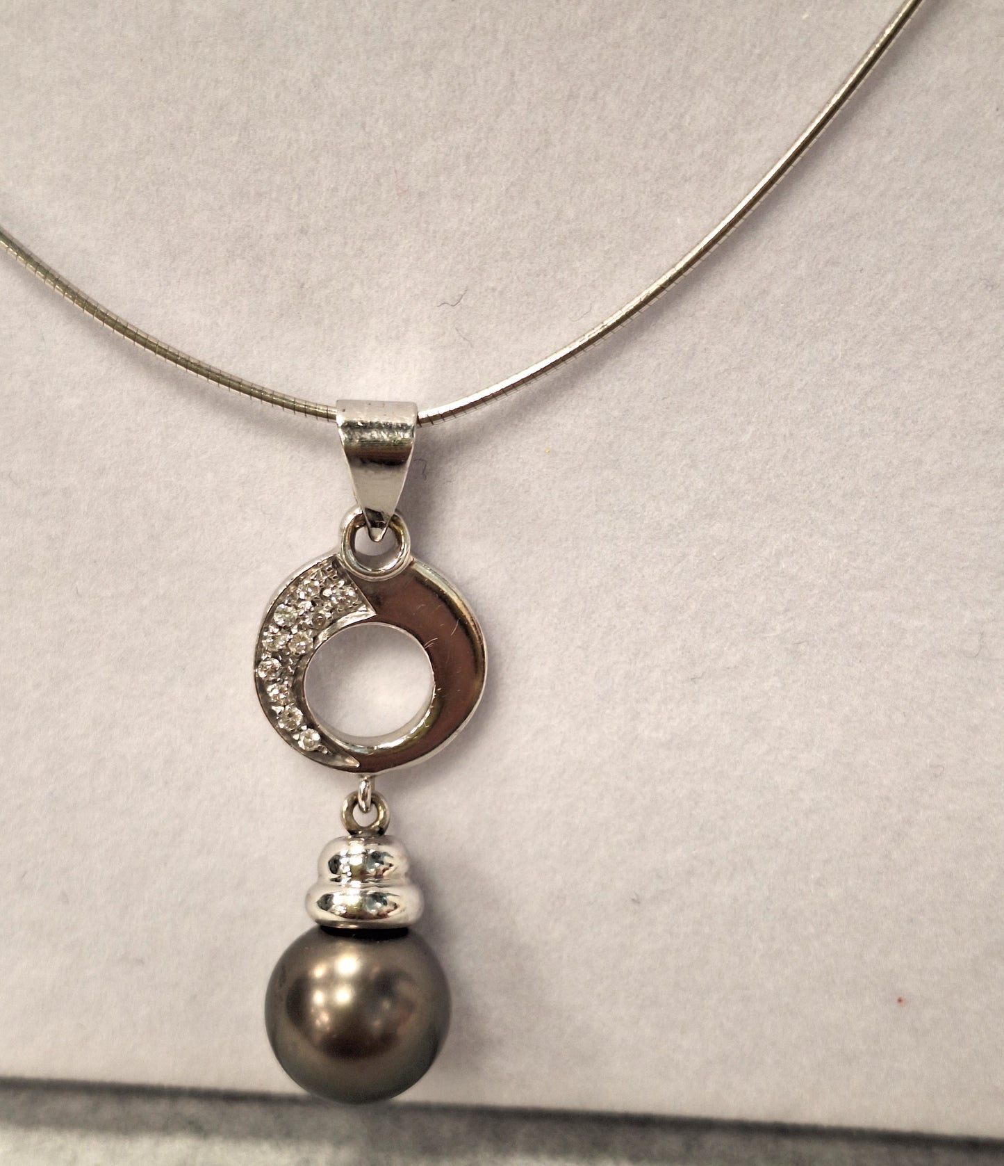 Collier Or avec Perle et Diamants