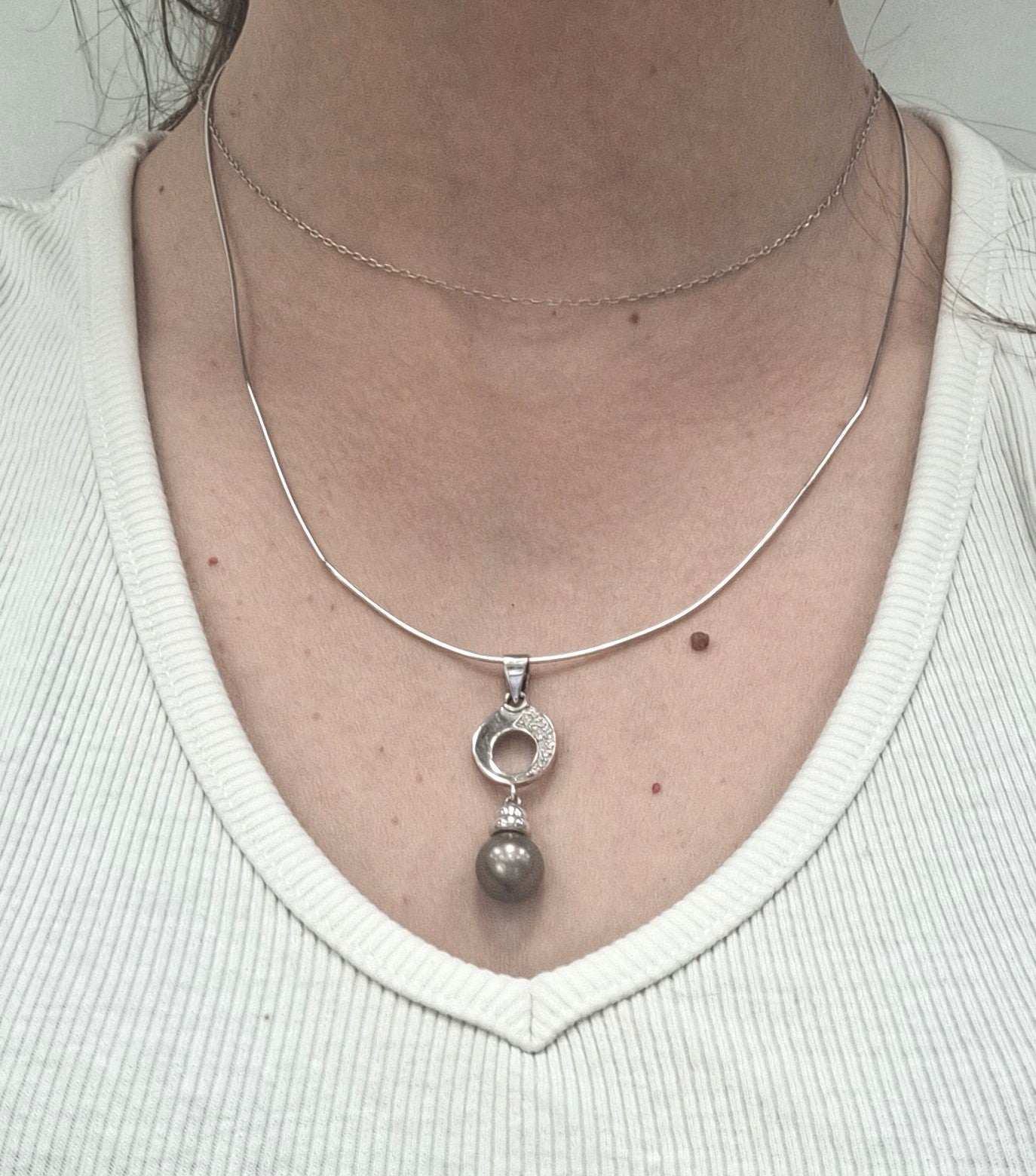 Collier Or avec Perle et Diamants