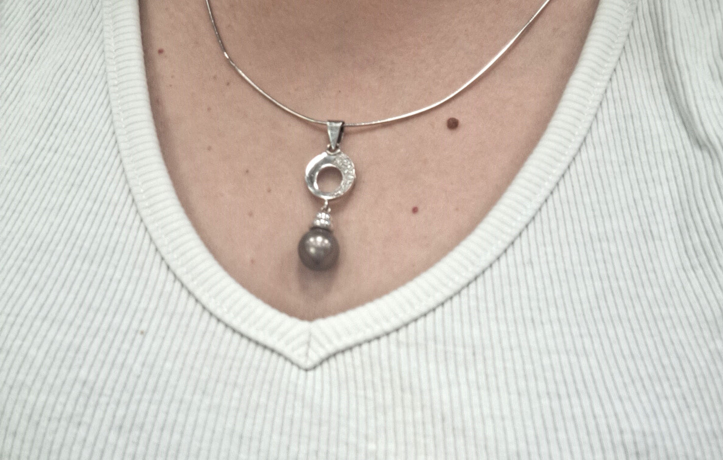 Collier Or avec Perle et Diamants