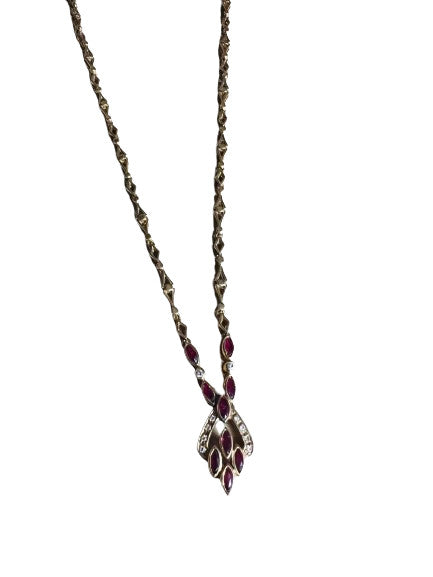 Collier Or avec Rubis et Diamants