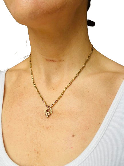 Collier Or avec Rubis et Diamants