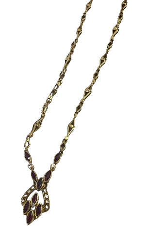 Collier Or avec Rubis et Diamants