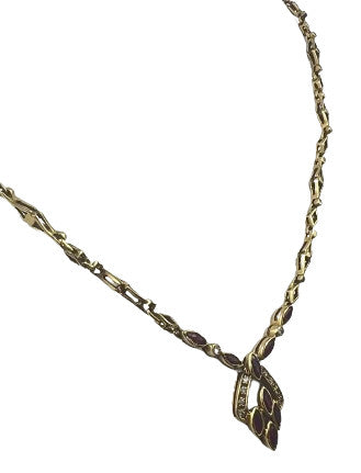 Collier Or avec Rubis et Diamants