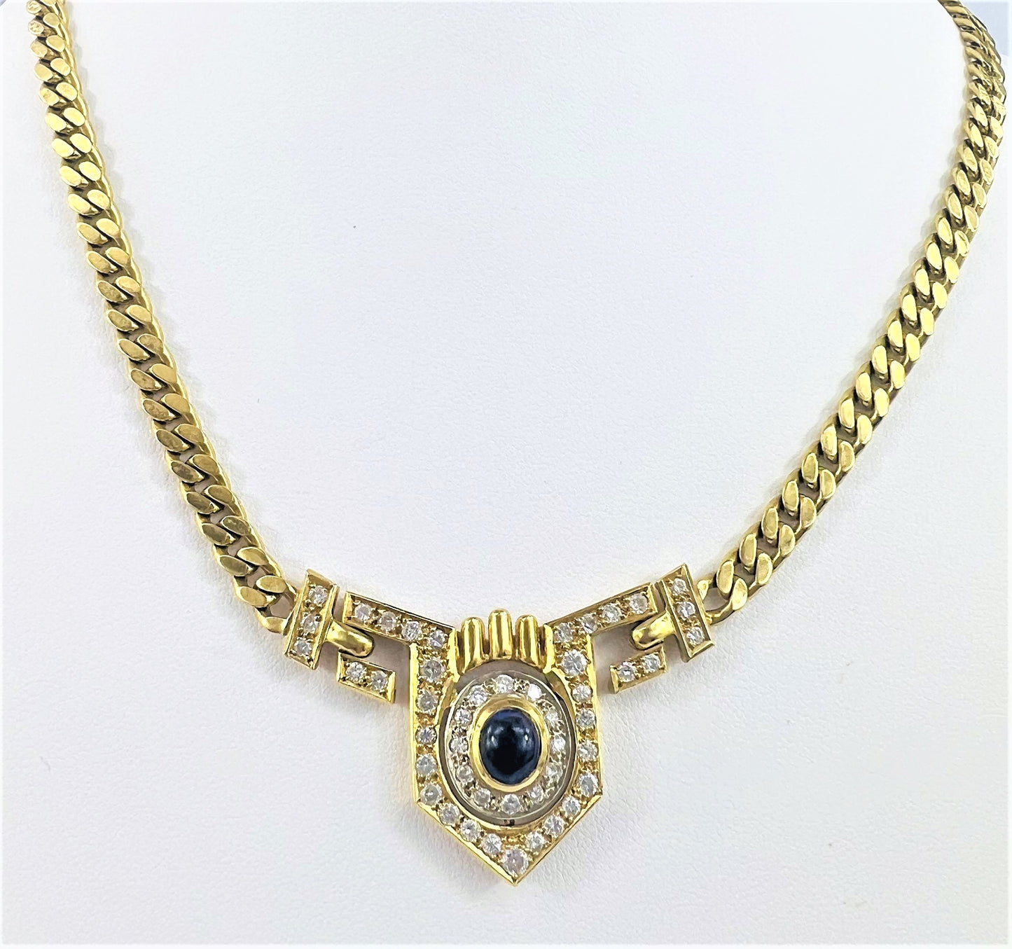 Collier or Saphir et Diamants