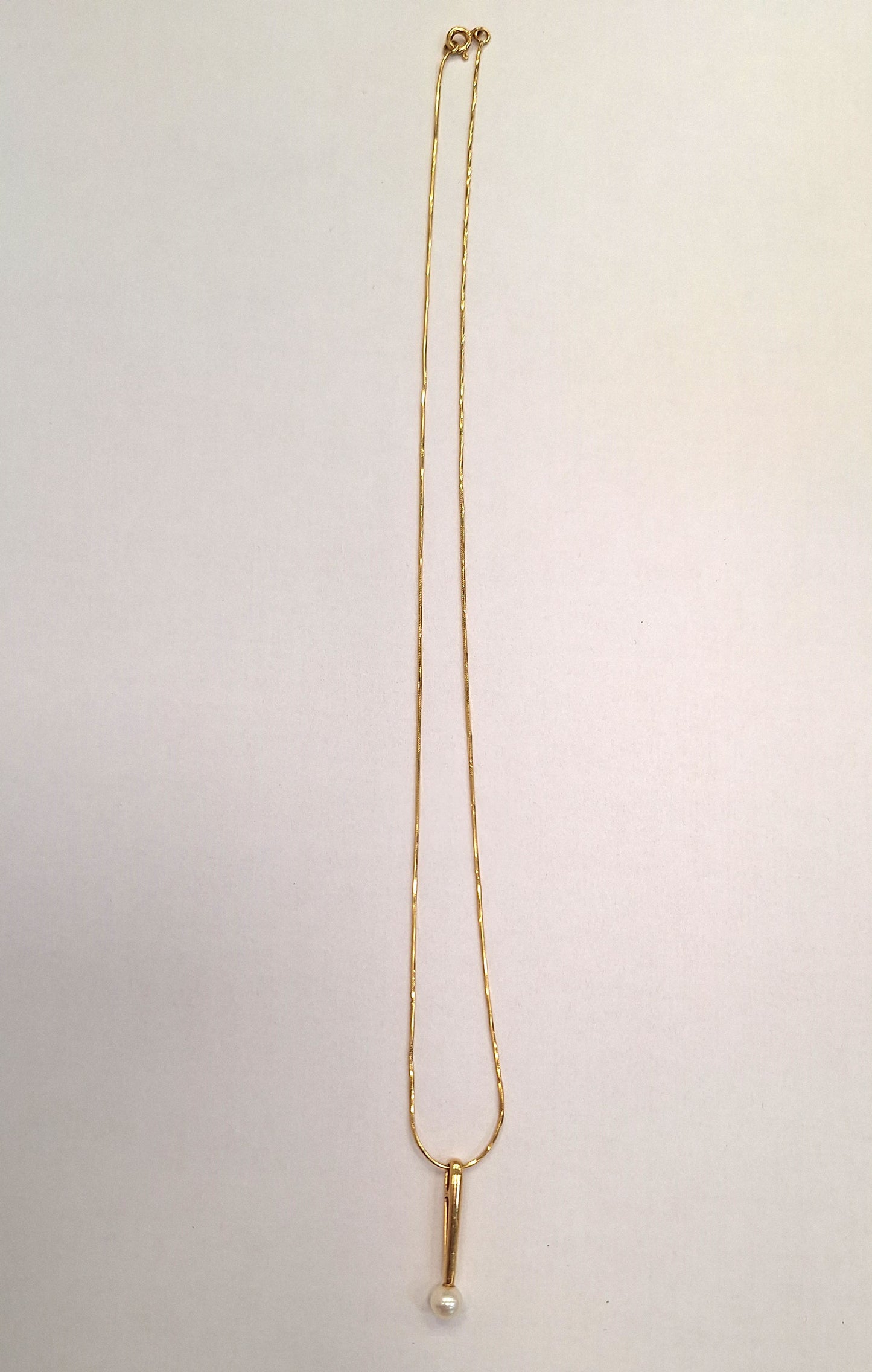 Collier avec pendentif avec maille miroir18K