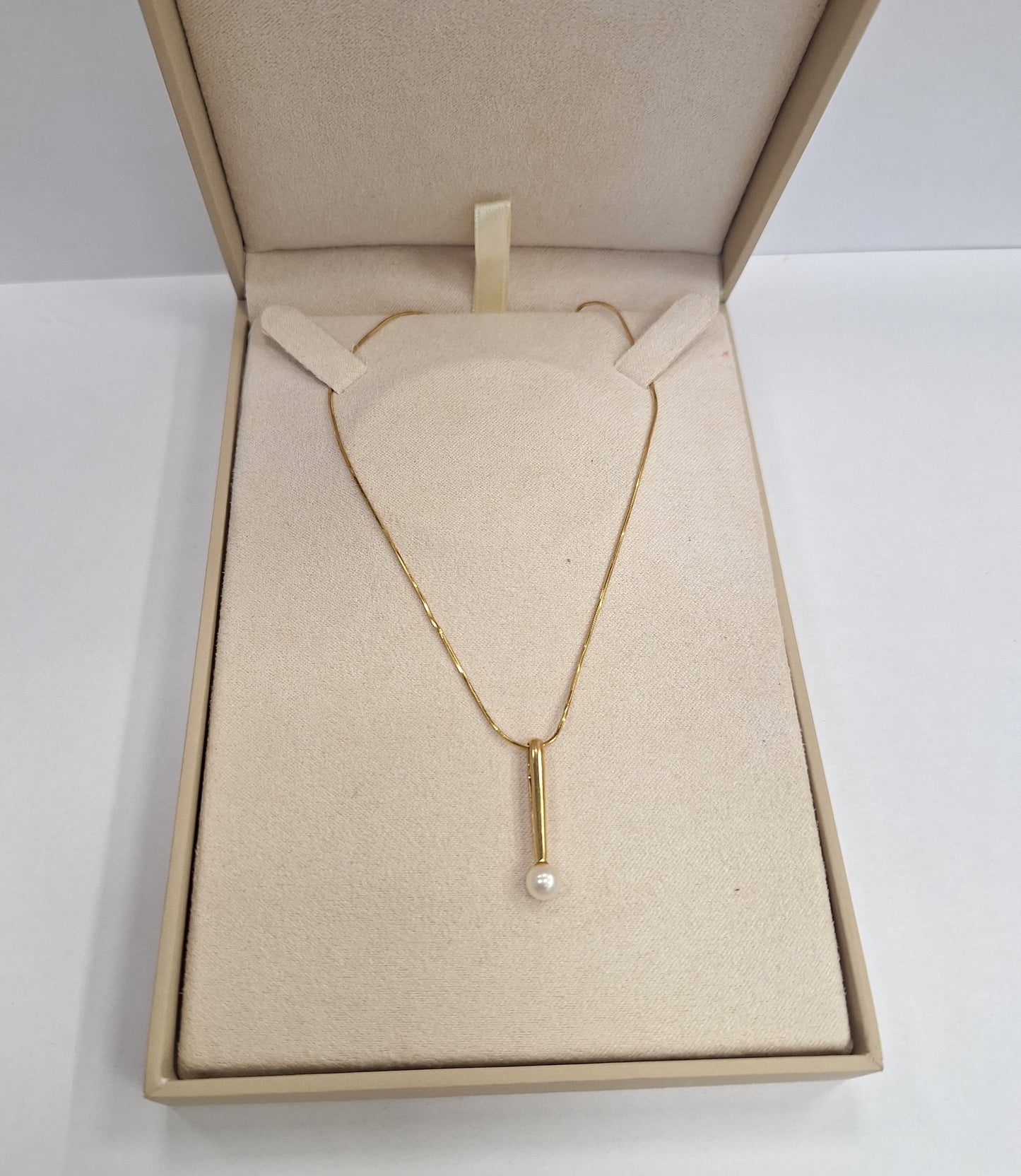 Collier avec pendentif avec maille miroir18K