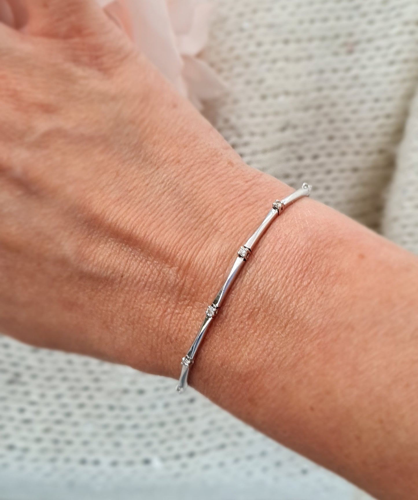 Bracelet Or Blanc et Diamants