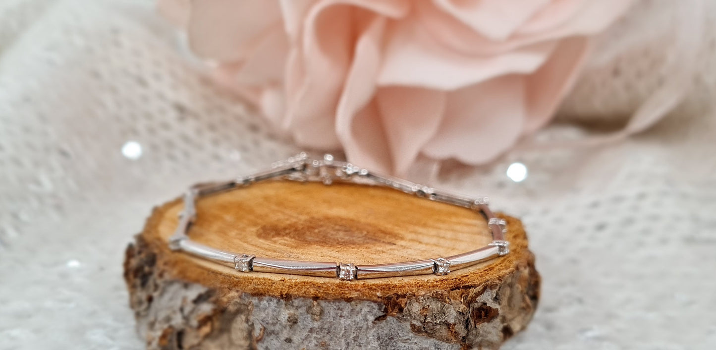 Bracelet Or Blanc et Diamants