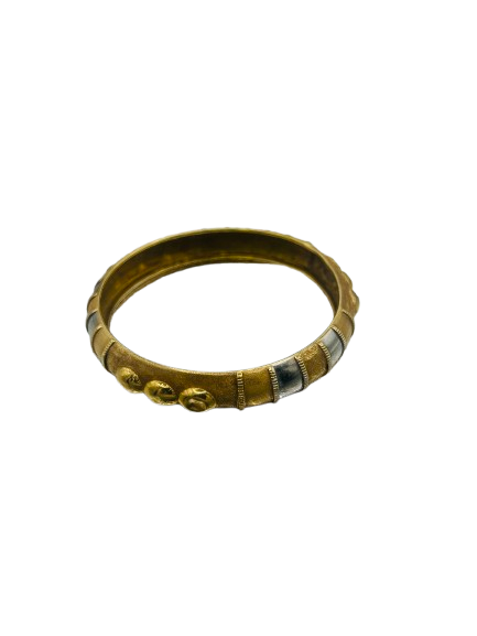 Bracelet Jonc Or Jaune 18 Carats Maille Articulée