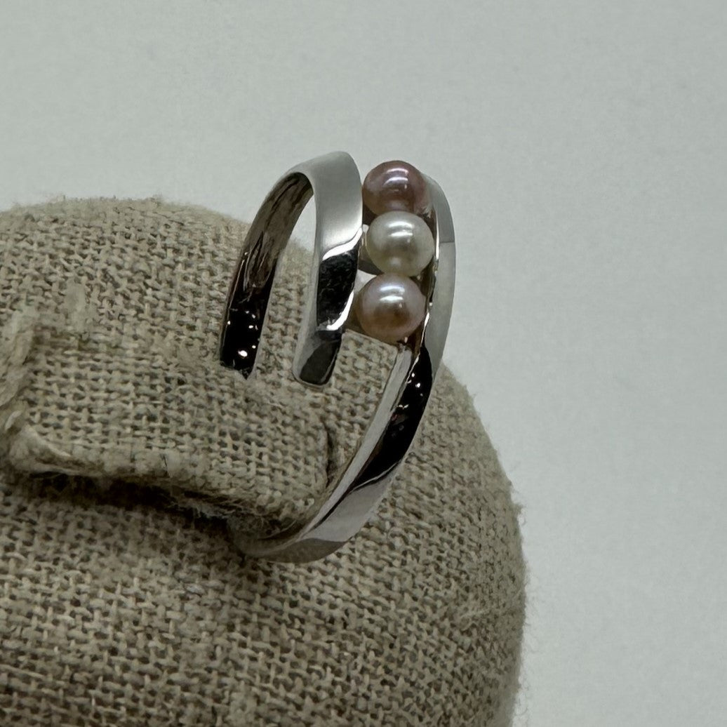 Bague Or avec 3 Perles