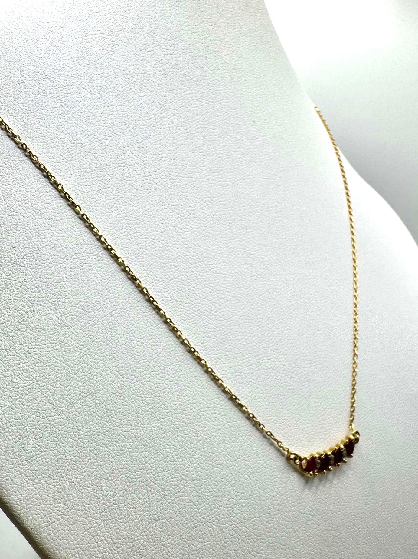 Collier Or avec Diamants et Pierres Roses