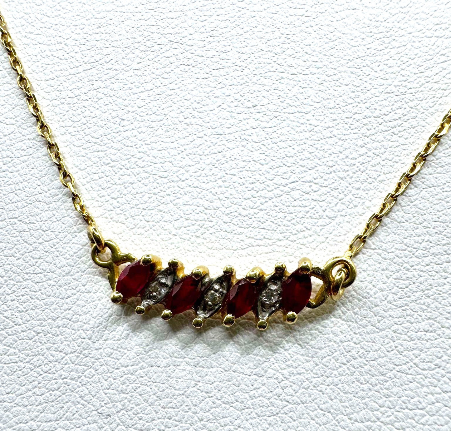 Collier Or avec Diamants et Pierres Roses