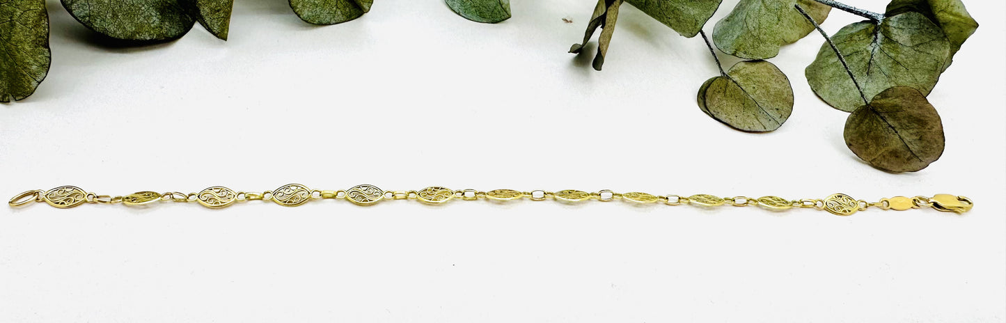 Bracelet Or Maille Filigrane