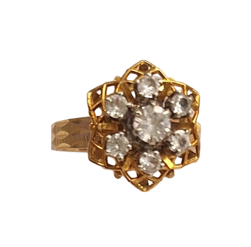 Bague Chou Or Jaune 18 Carats avec Topazes Naturelles