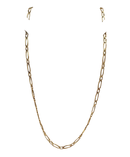 Collier or maille figaro