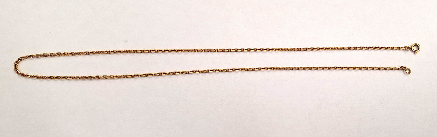 Collier or maille forçat