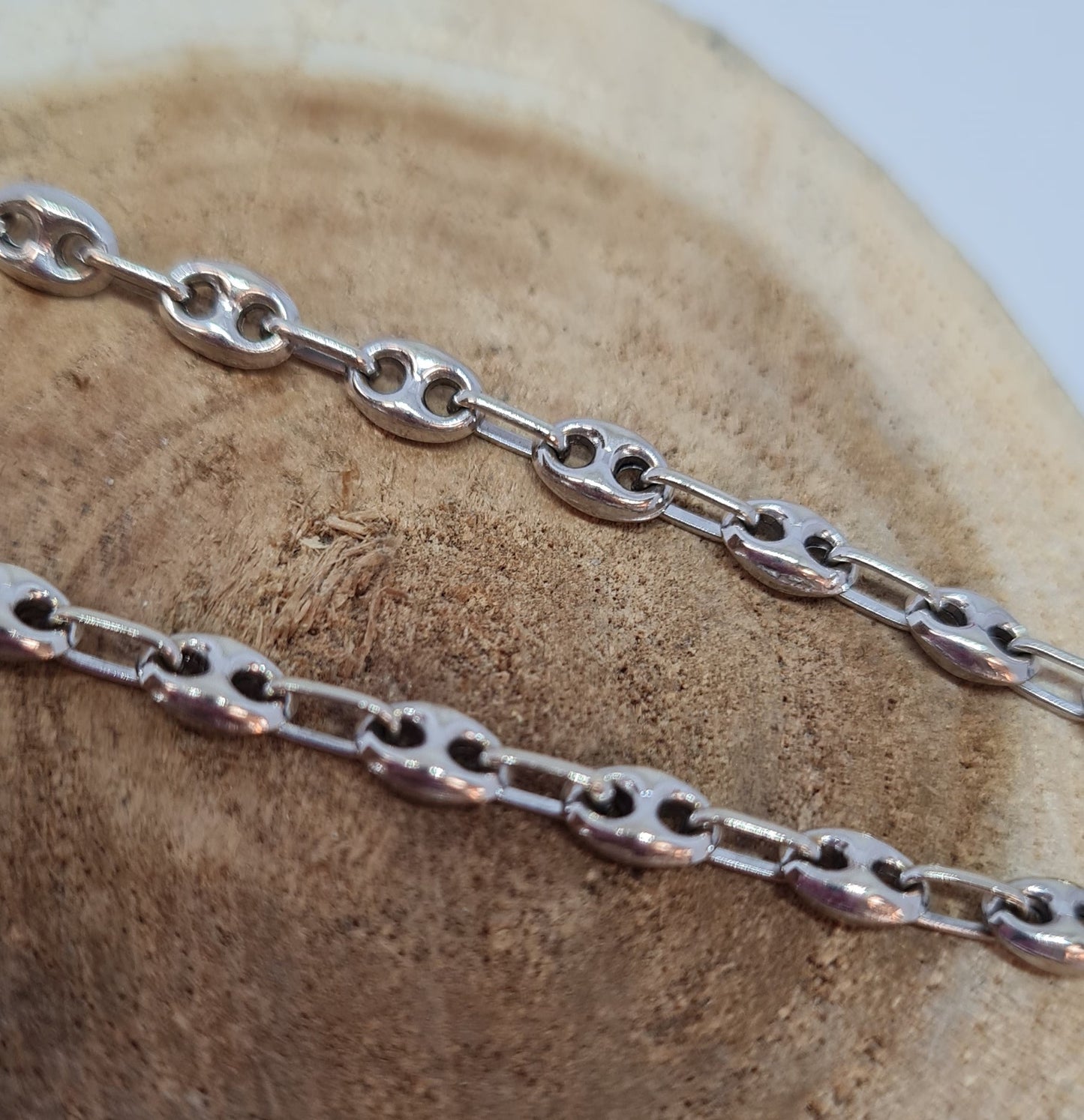 Bracelet Or Maille Grain de Café