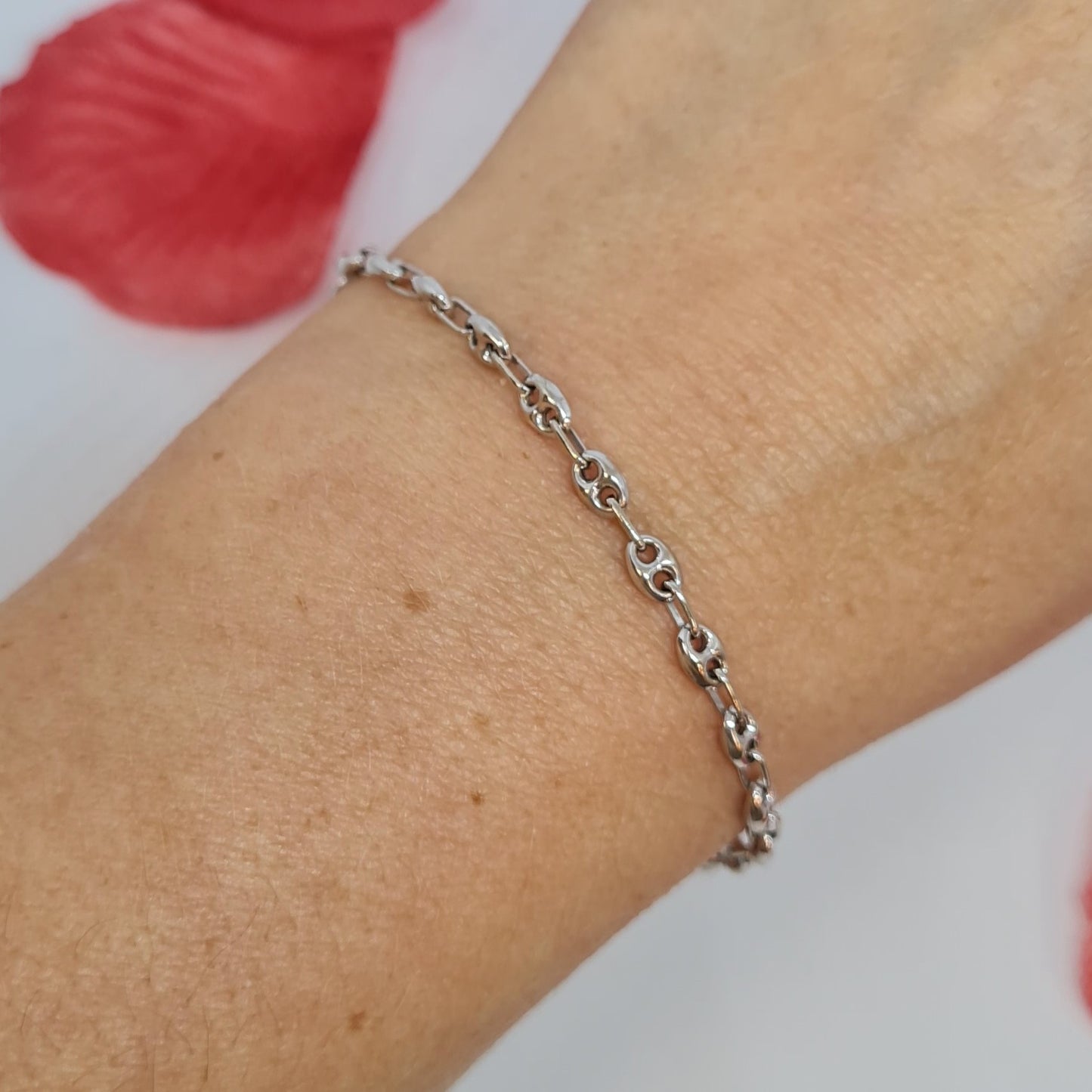 Bracelet Or Maille Grain de Café
