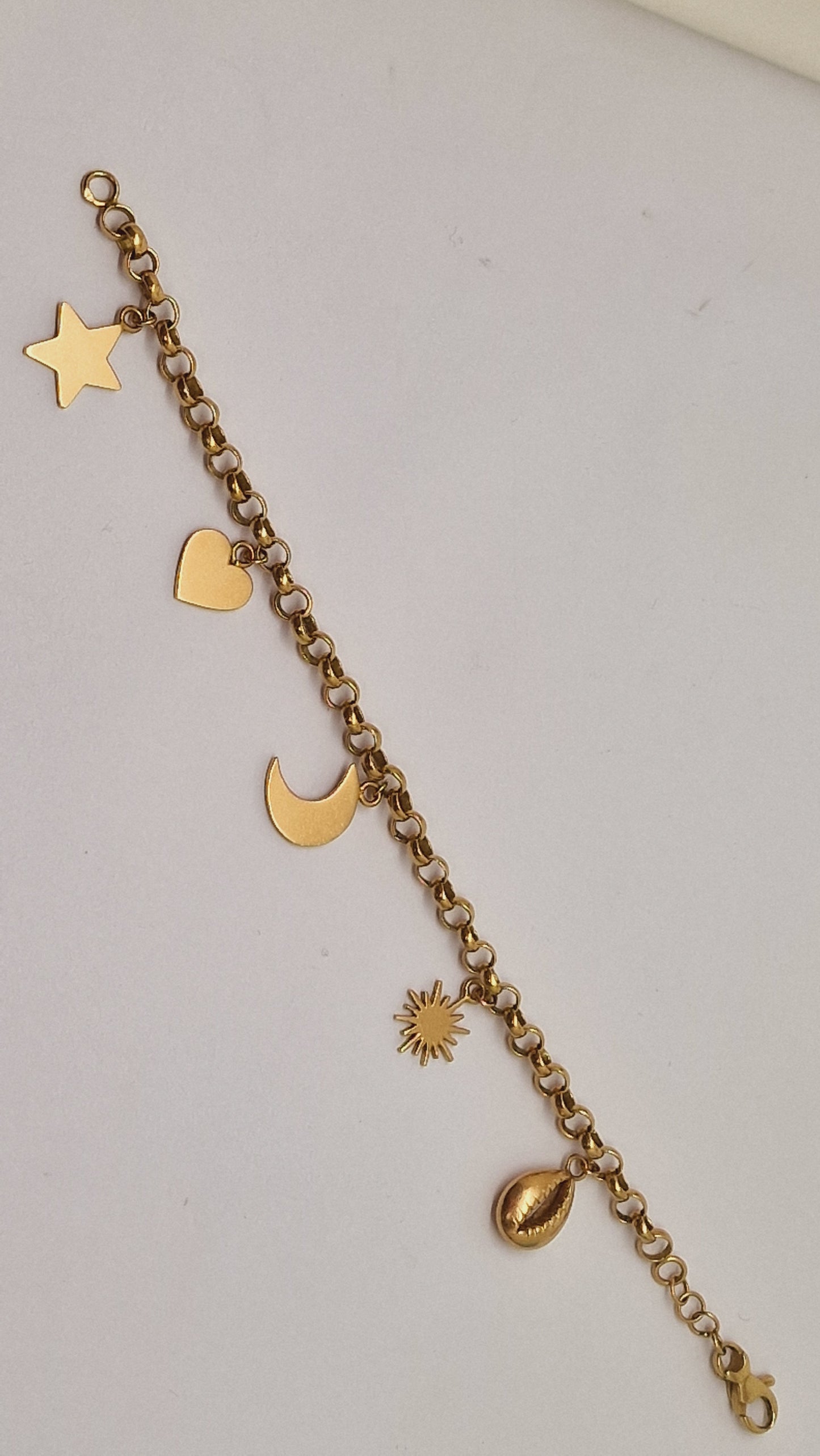 Bracelet Or avec Breloques