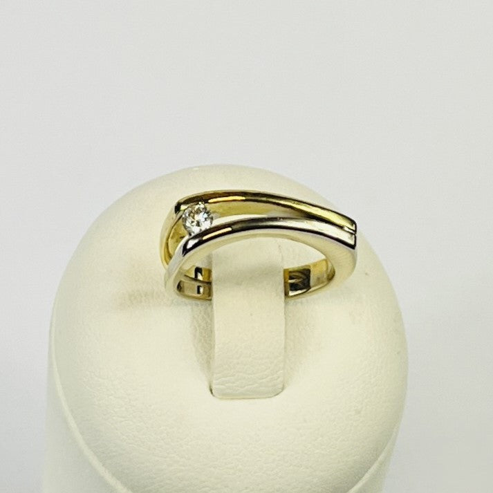 Bague 2 Ors avec Diamant