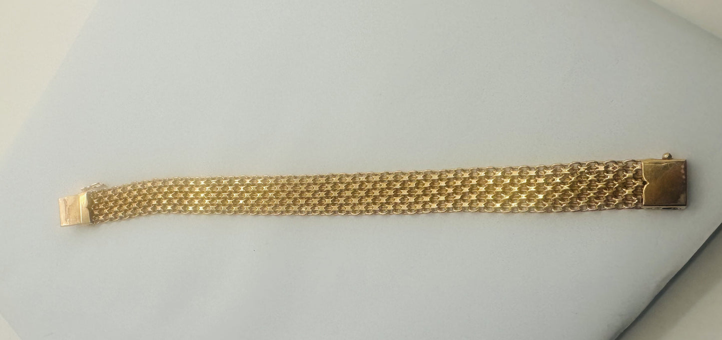 Bracelet Ruban Or Jaune