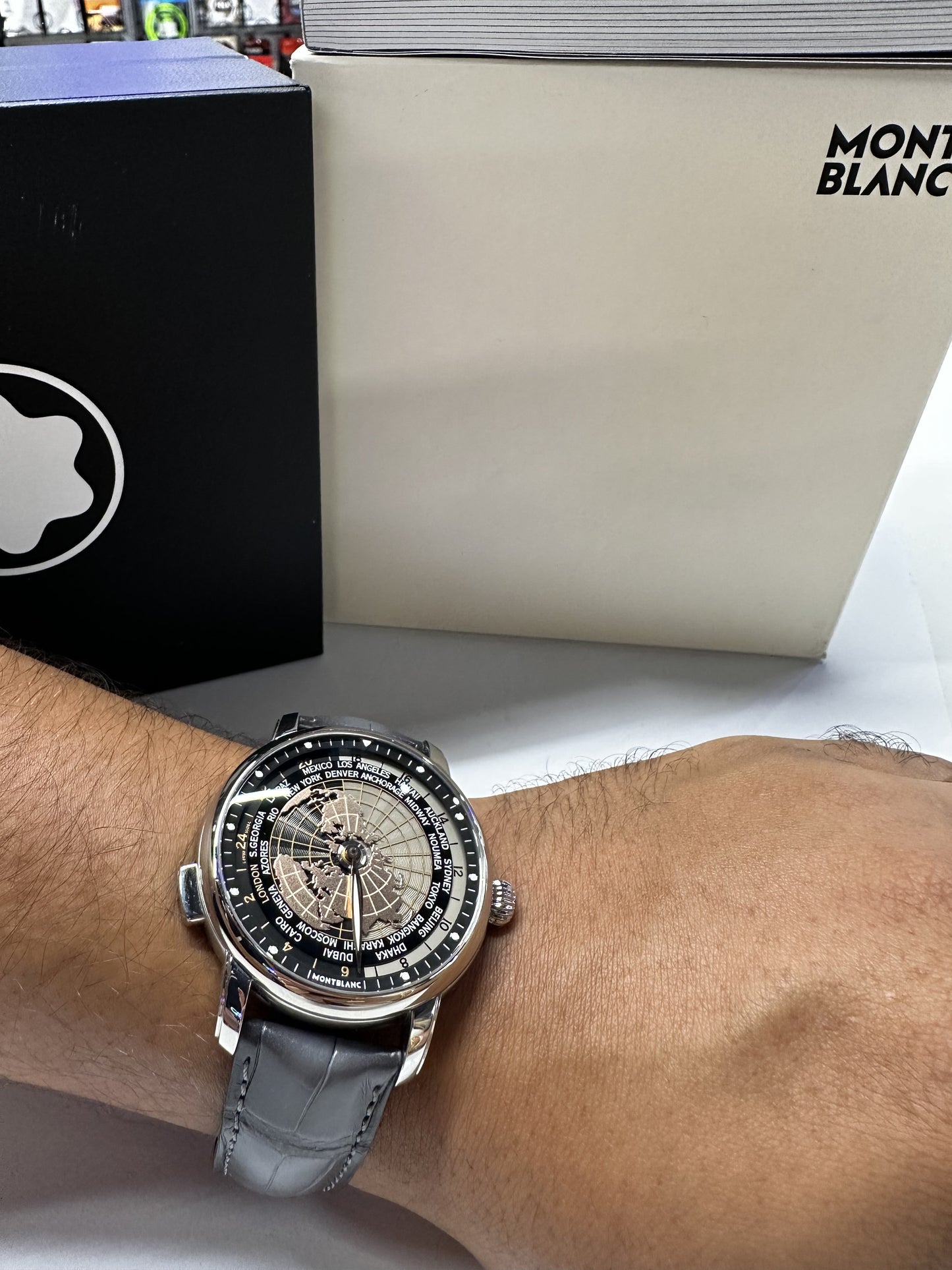 Montre Montbanc Star Legacy Alligator Grey Orbis Terrarum 128675