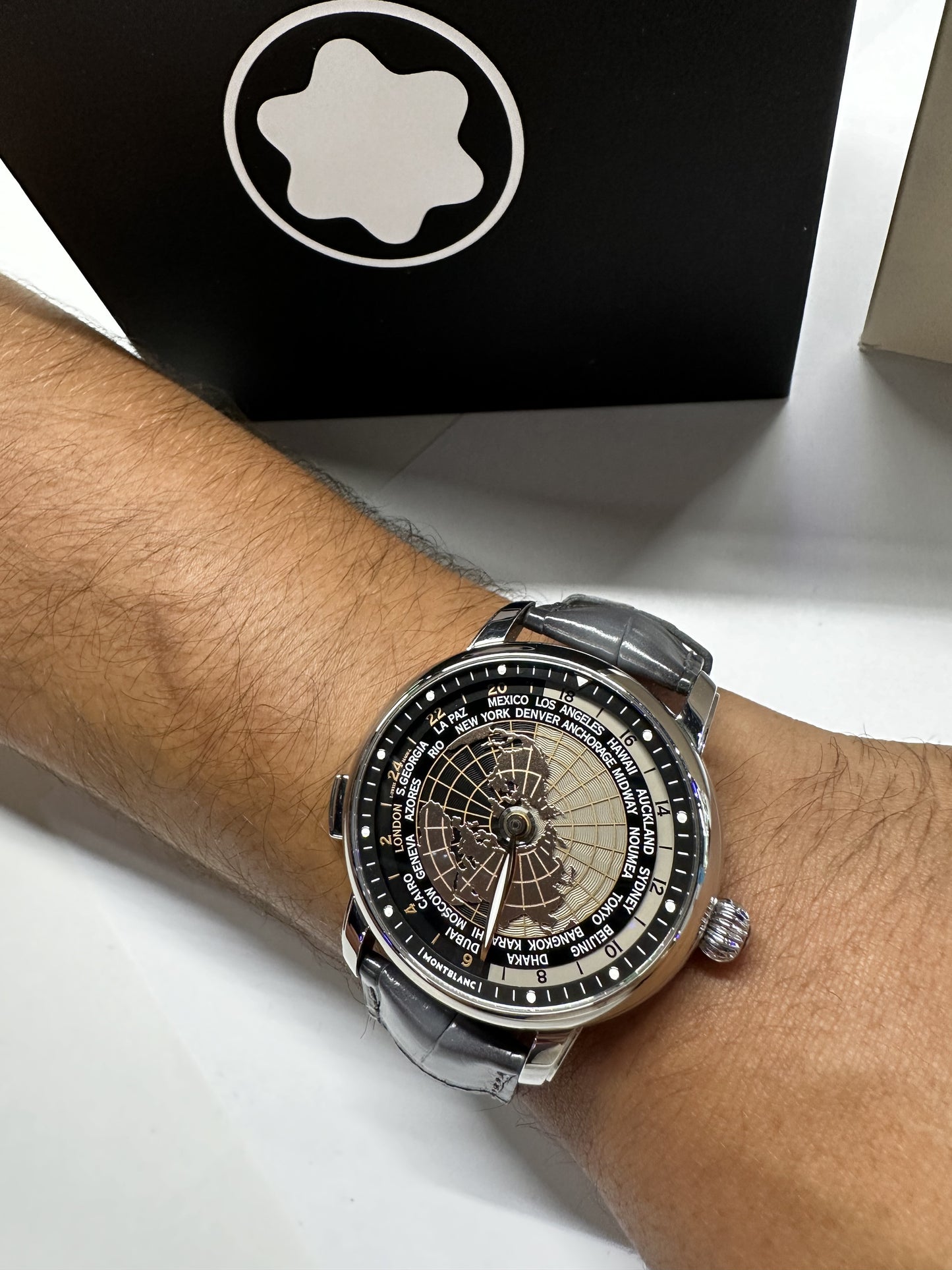 Montre Montbanc Star Legacy Alligator Grey Orbis Terrarum 128675
