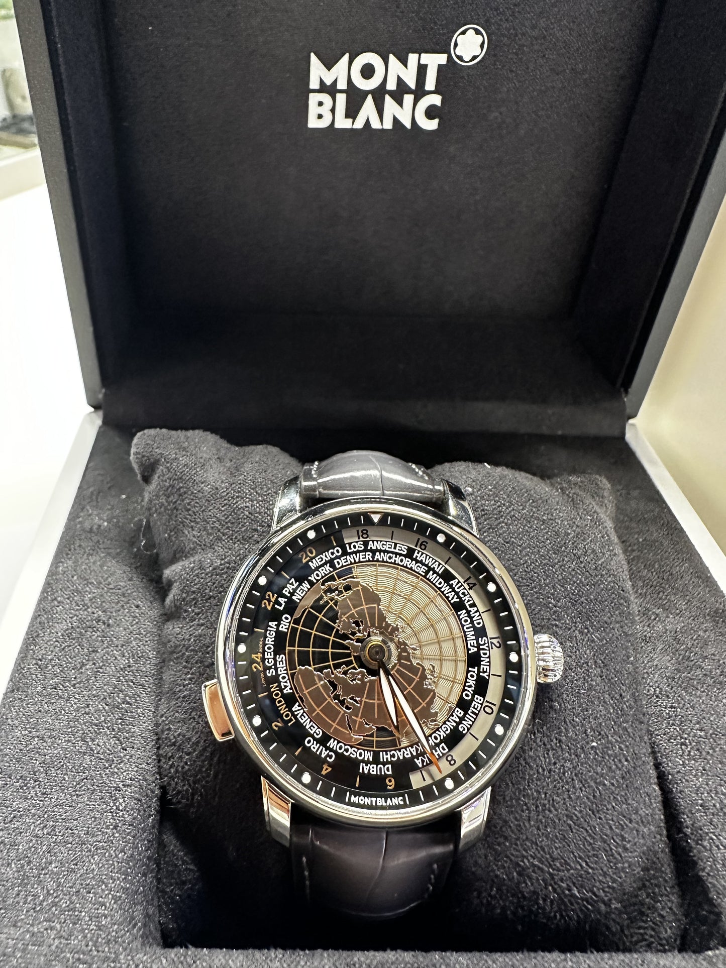 Montre Montbanc Star Legacy Alligator Grey Orbis Terrarum 128675