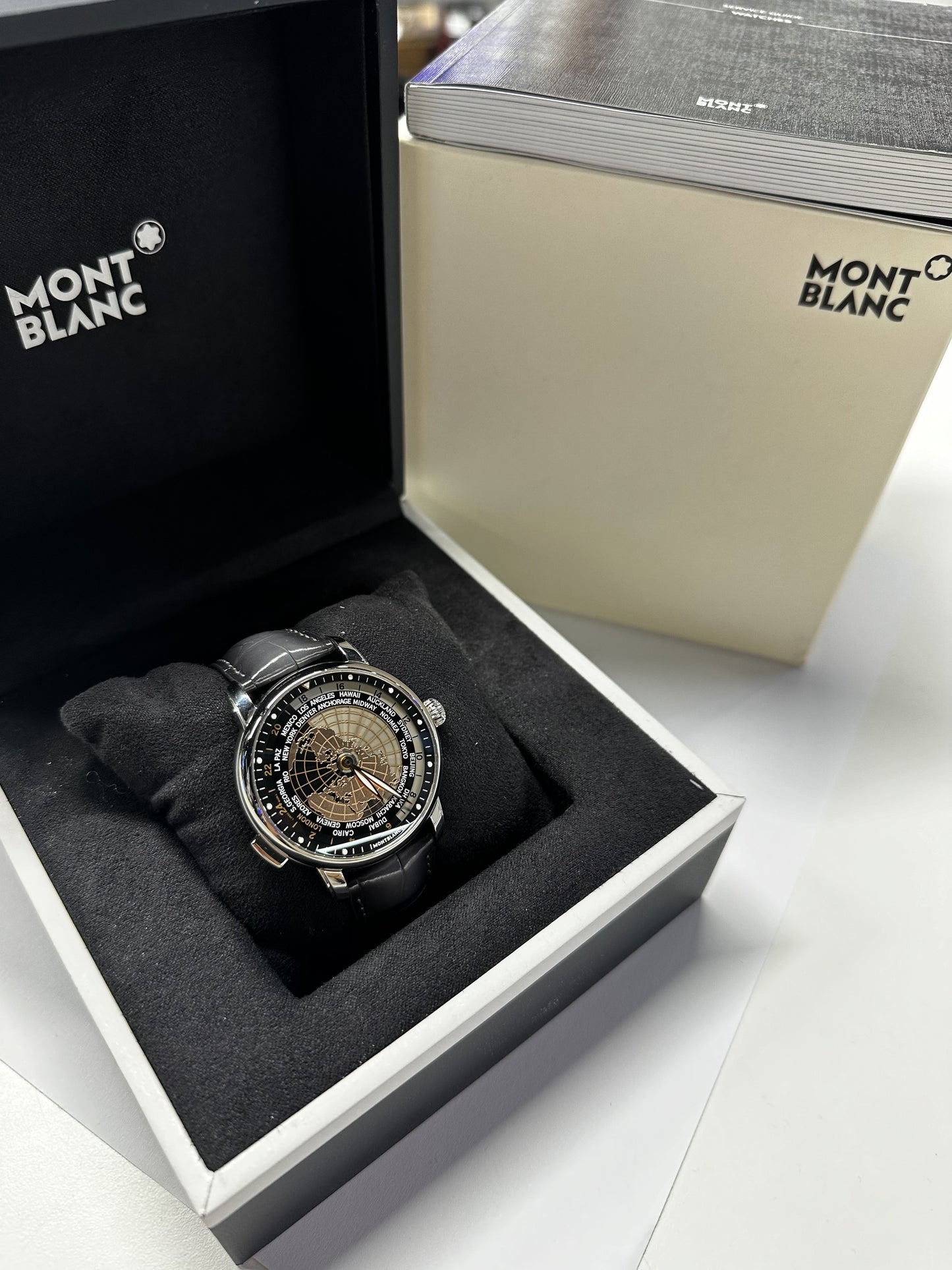 Montre Montbanc Star Legacy Alligator Grey Orbis Terrarum 128675